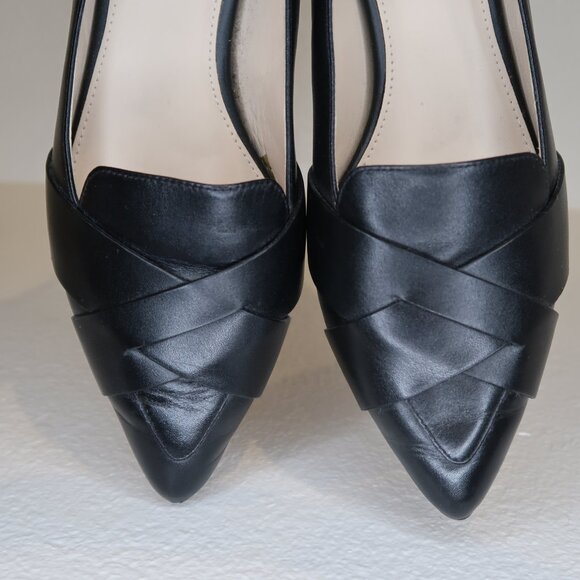 Cole Haan SIZE 7 Camila Skimmer Pointed Toe Flats Women Black Leather - Picture 5 of 8